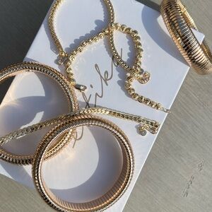6 pieces - Ettika (from revolve) Waterproof Bracelets!! | gold jewelry set